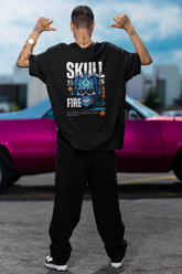 Skull fire - Unisex Oversized T-Shirt