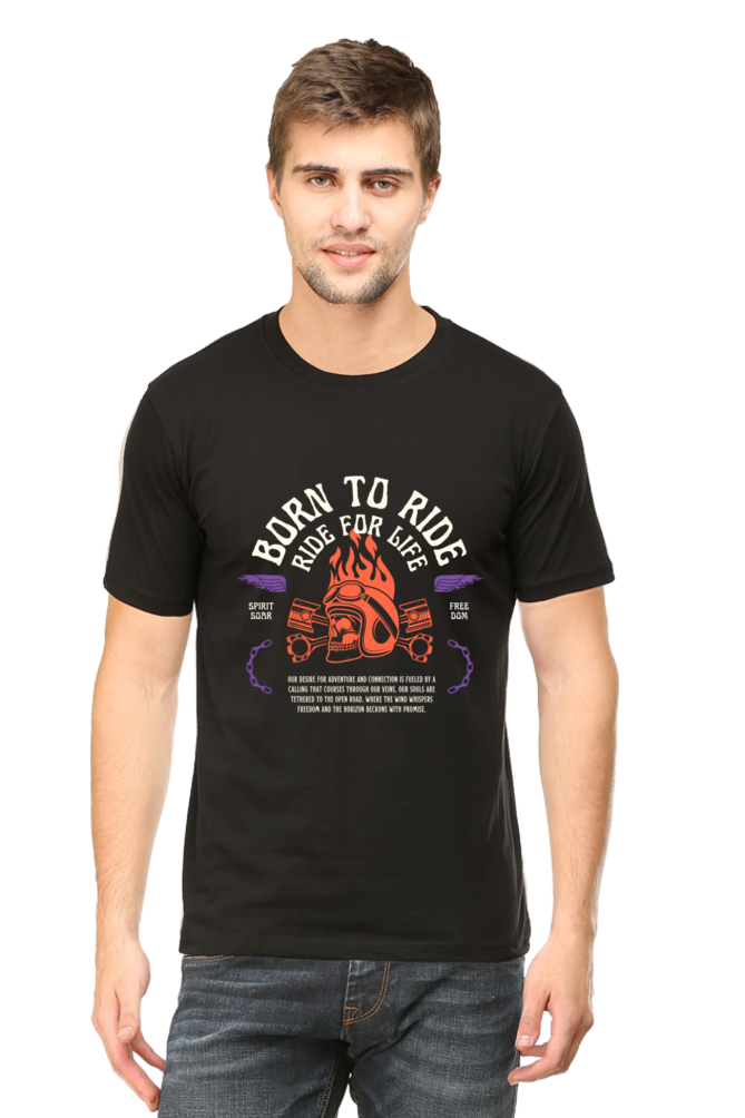 Born to Ride – Men’s Round Neck T-Shirt