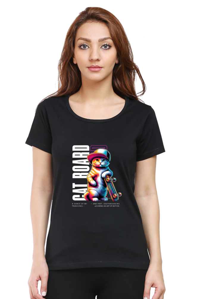 Cat Board – Women’s Round Neck T-Shirt