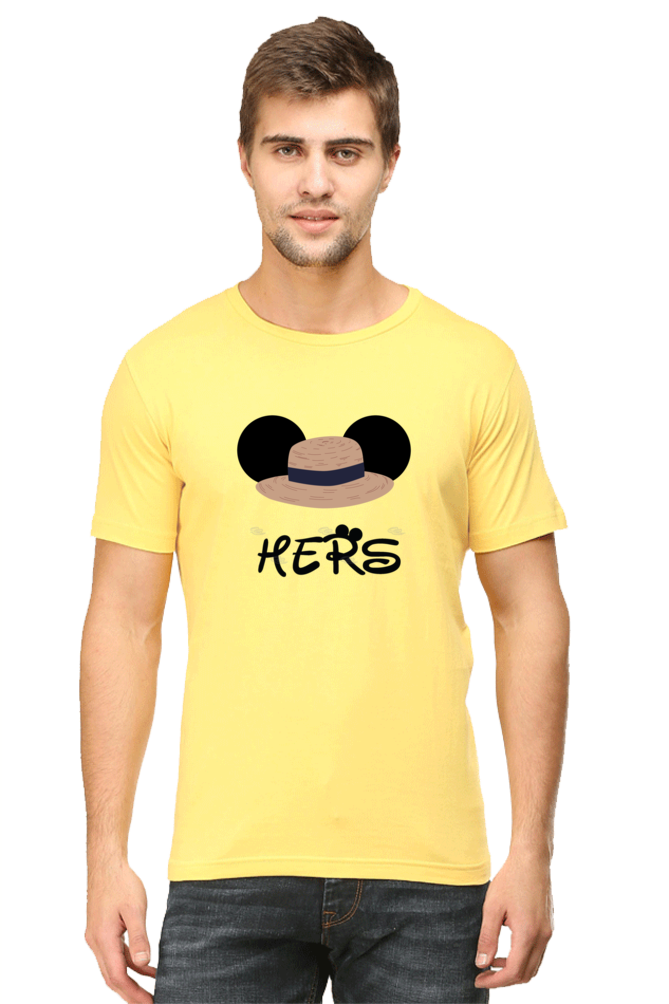 Mickey Her’s" & "Minnie His" Couple T-Shirts