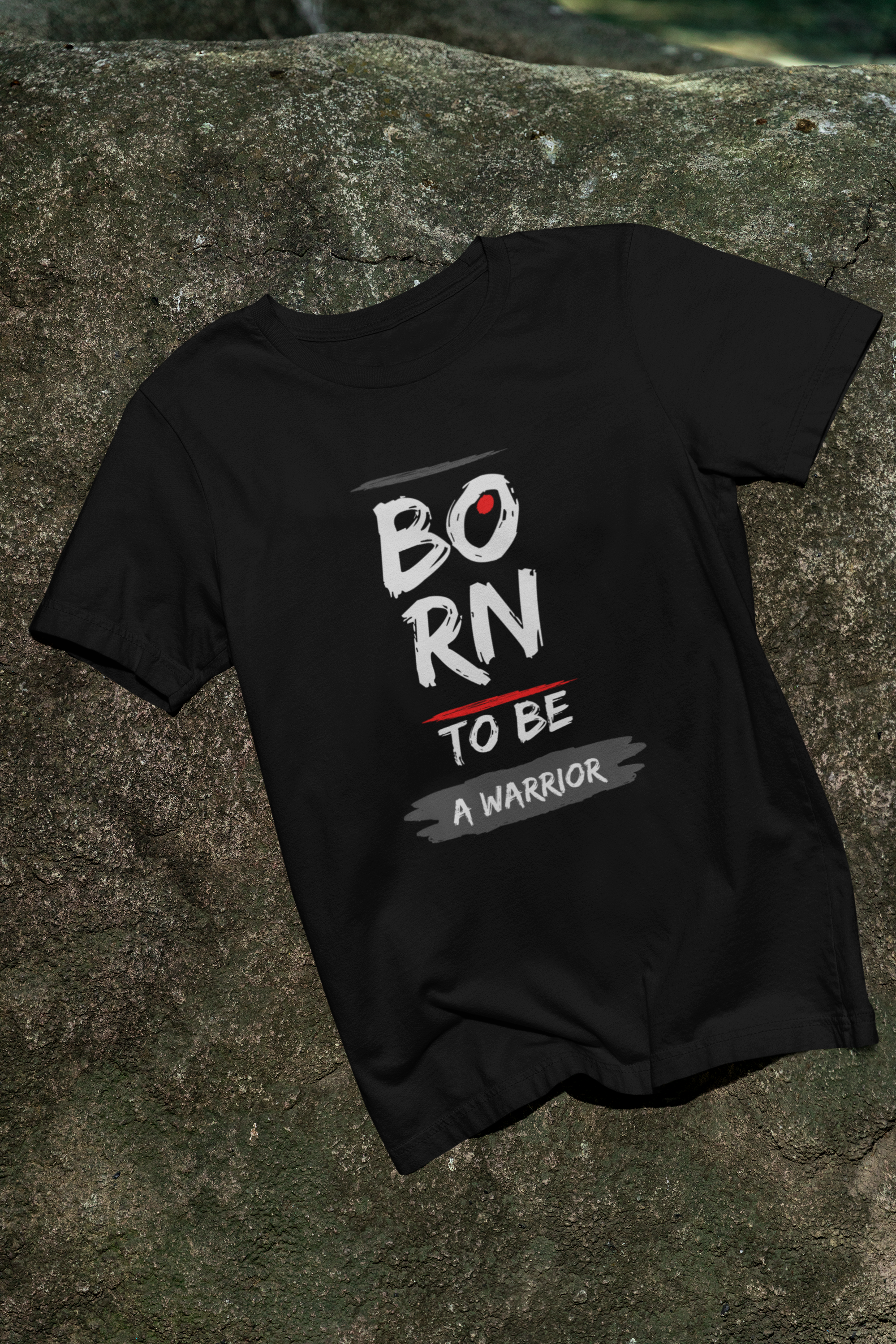 Born to Be a Warrior – Men’s Round Neck T-Shirt