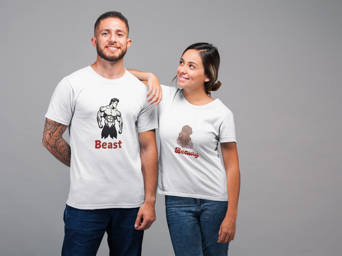 Beast & Beauty Couple T-Shirts – Celebrate Your Perfect Pairing!
