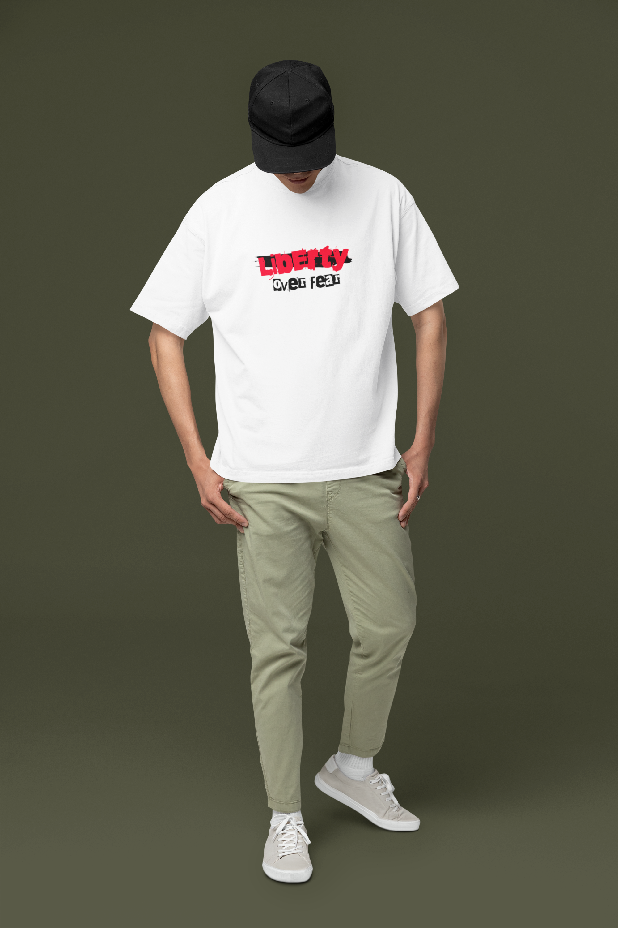 Liberty over fear - Unisex Oversized T-Shirt