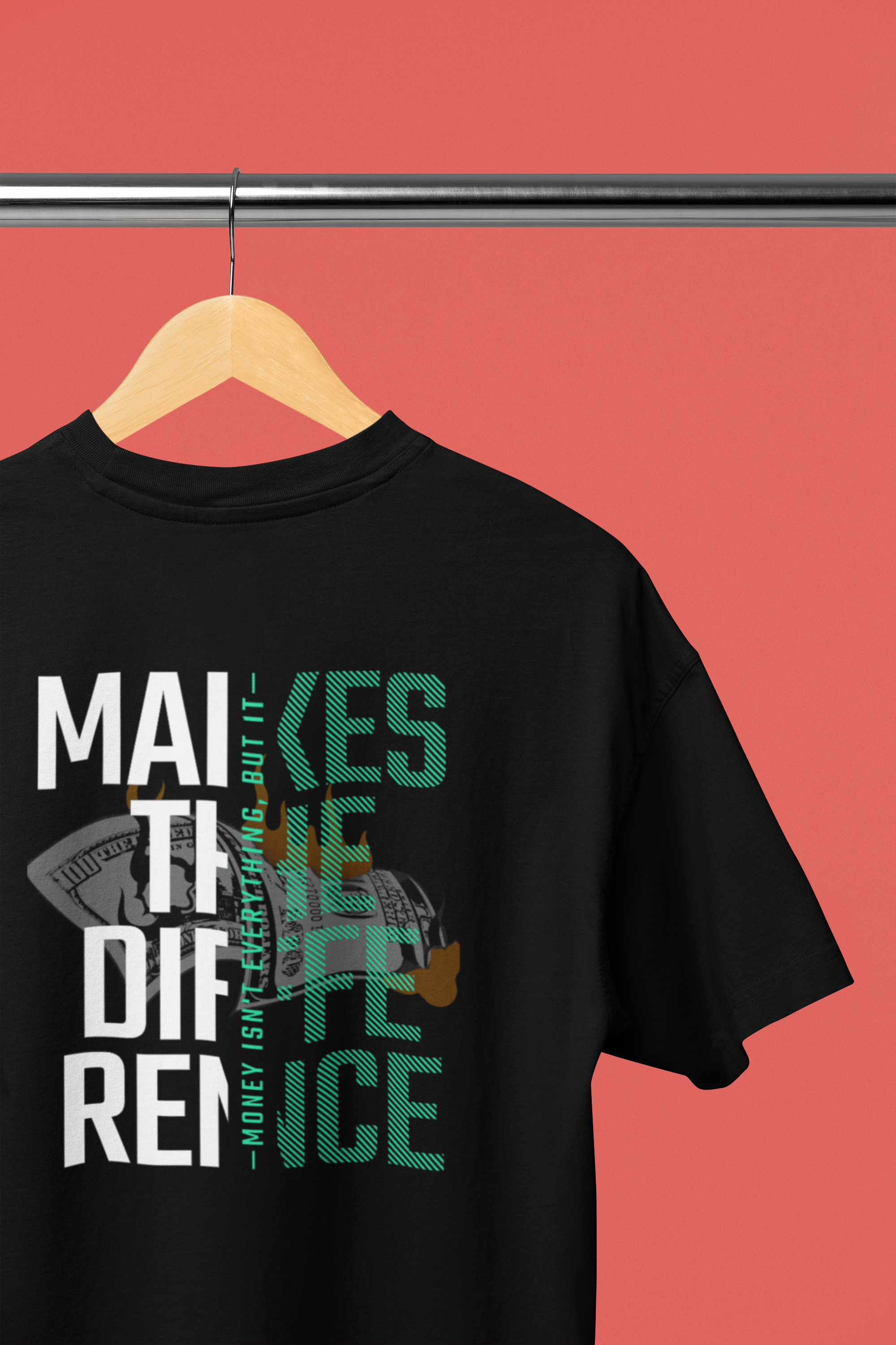 Money Motivational - Unisex Oversized T-Shirt