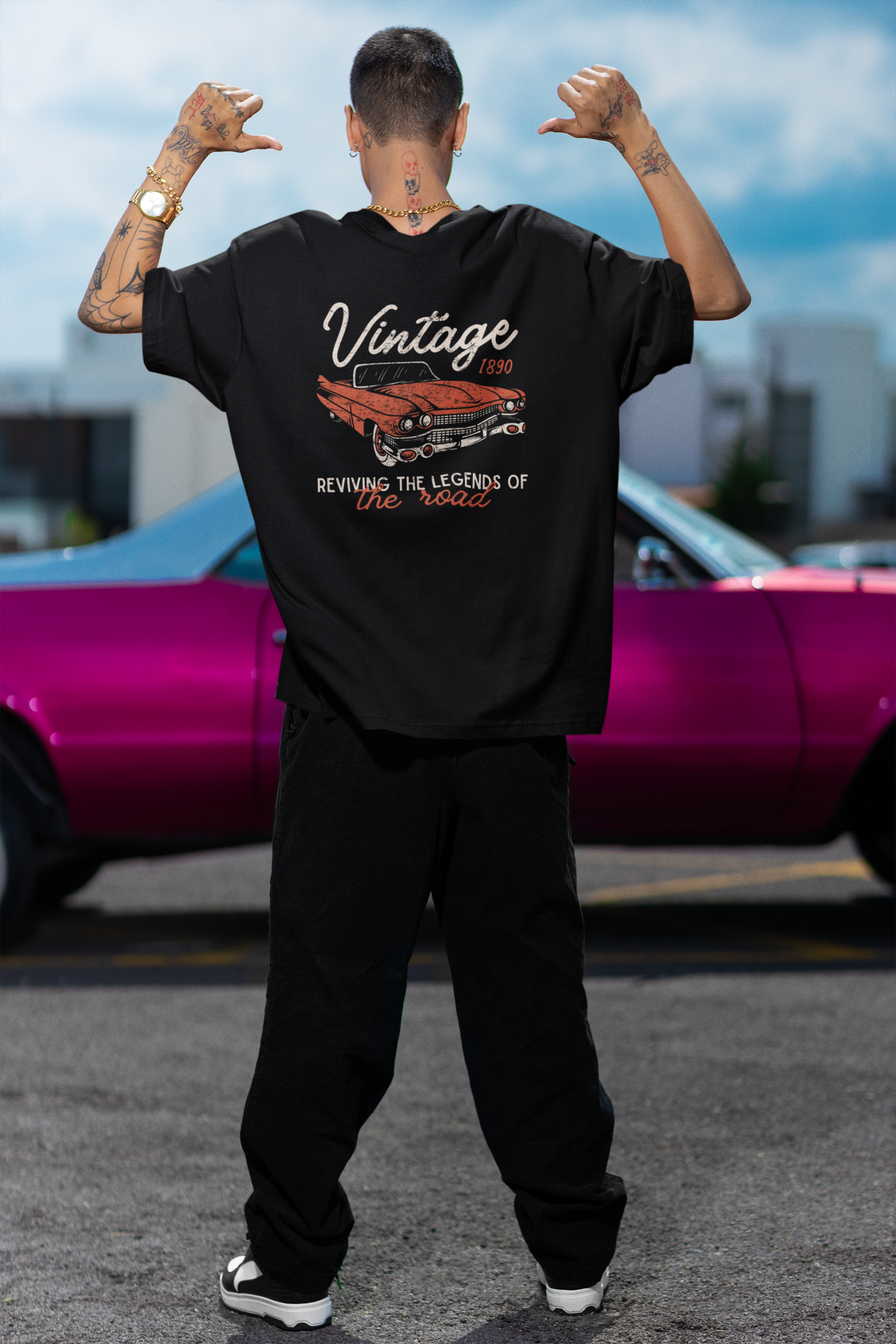 Vintage road | Unisex Oversized Classic T-Shirt